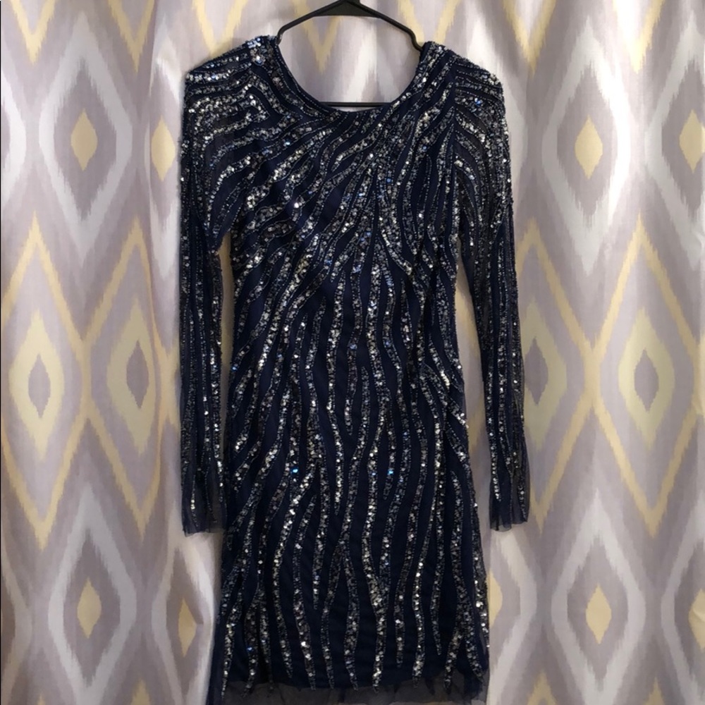 SEQUIN LONG SLEEVE MINI